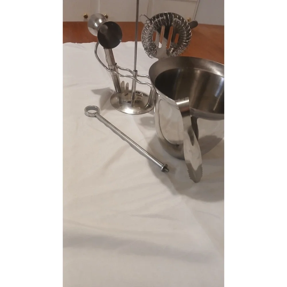 Bar Tool Partial Set Bar Tending‎ Kit, With Stainless Steal Ice Bucket